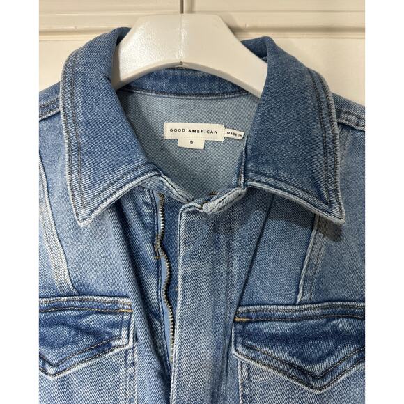 Good American Fit for Success Denim Jumpsuit Blue Wash Size Small NWT Nordstrom - Picture 5 of 16